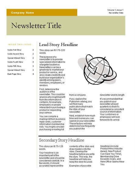 15 Free Newsletter Templates You Can Print or Email image 8