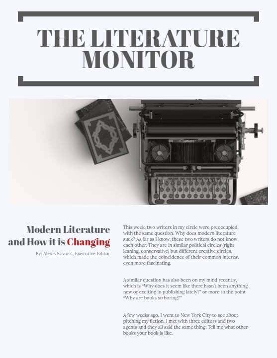 Literature Monitor – Adobe Spark image