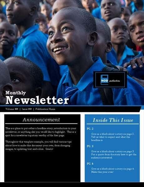 Nonprofit Newsletter – MS Office Templates image