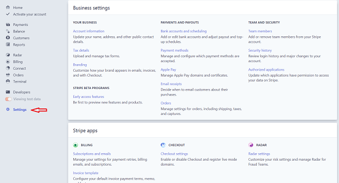 Settings - Online Tech Tips Using Your Stripe Account image 8