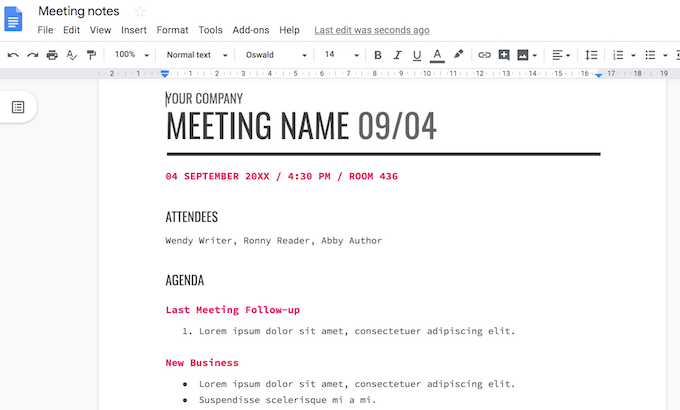 Find Meeting Minutes Templates For Google Docs image 2