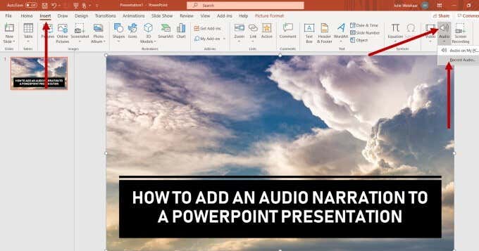 How To Record An Audio Narration For One Slide image