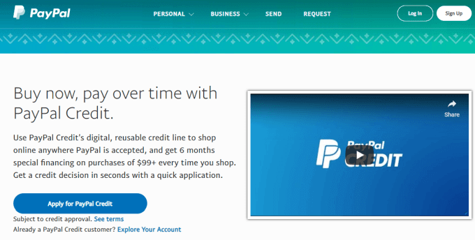 What Is a PayPal Credit Account? image