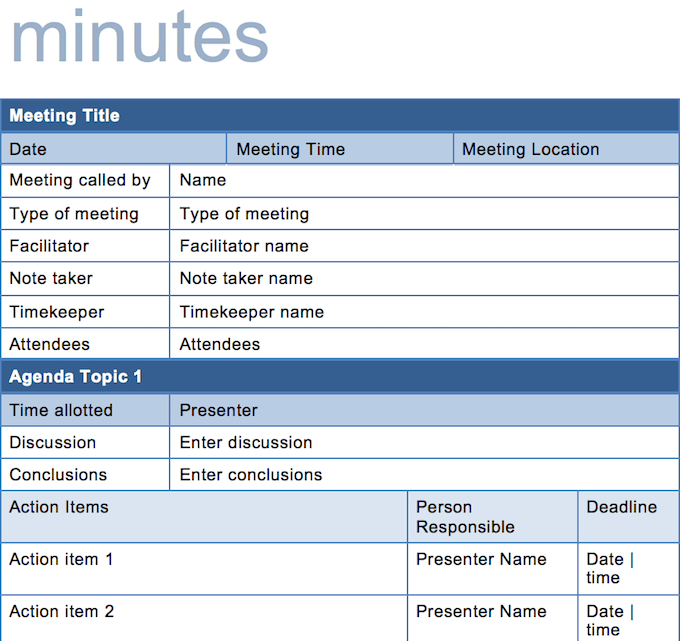 Minutes Template Word from www.online-tech-tips.com