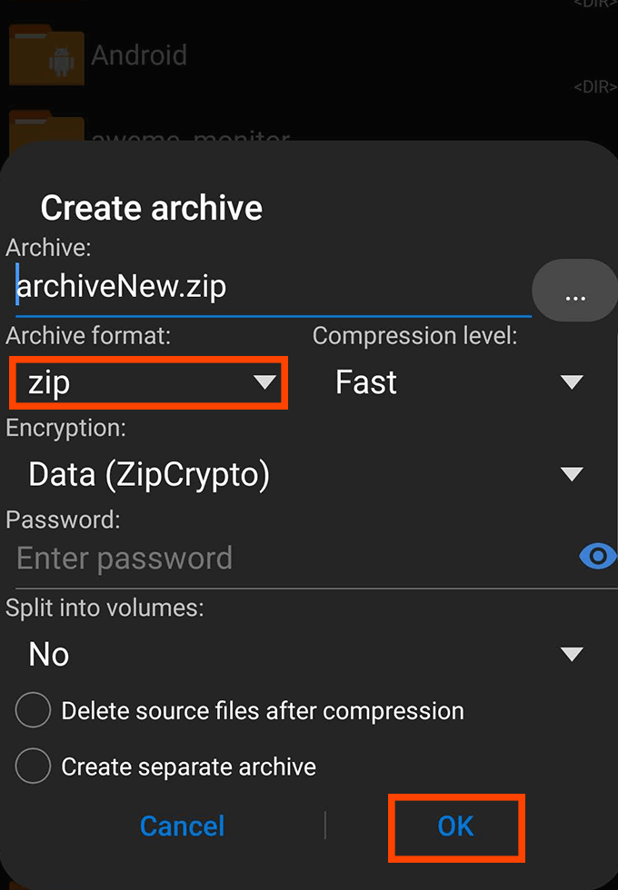 How To Create Zip Files On Android image 3