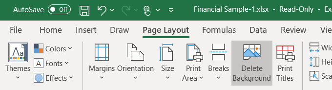 Add an Excel Background Image In Excel Using Page Layout image 8
