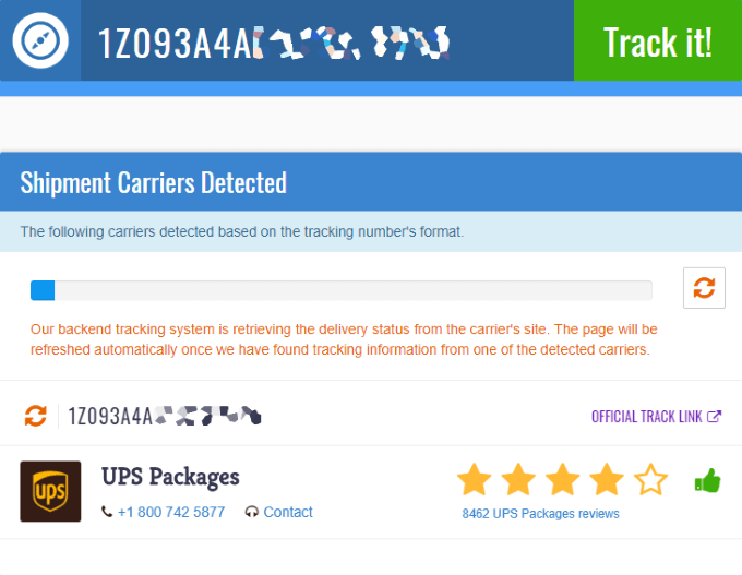 Tracking a Package image