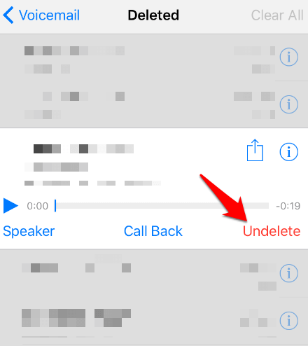 Using Visual Voicemail on iPhone image 5