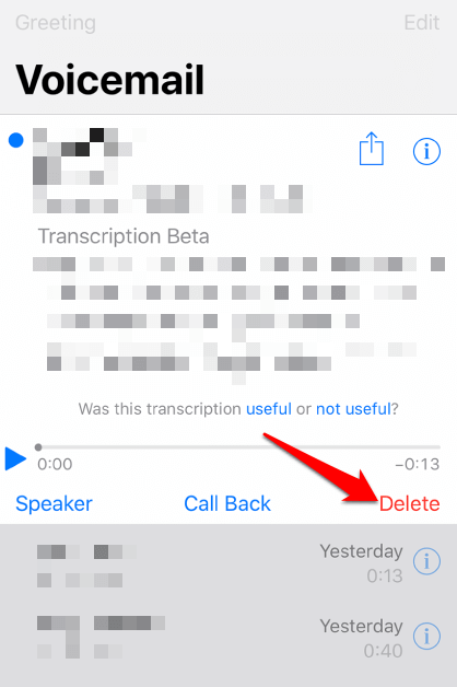 Using Visual Voicemail on iPhone image 3