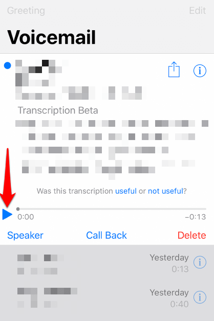 Using Visual Voicemail on iPhone image