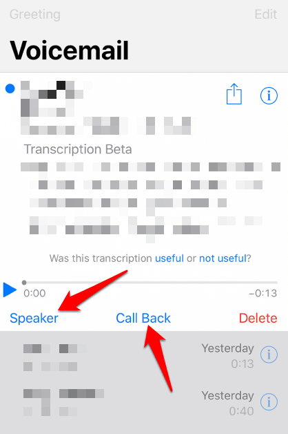 Using Visual Voicemail on iPhone image 2