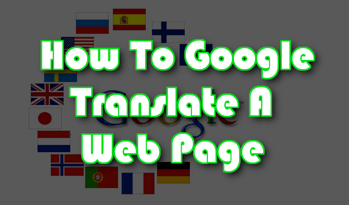 how to google translate a web page