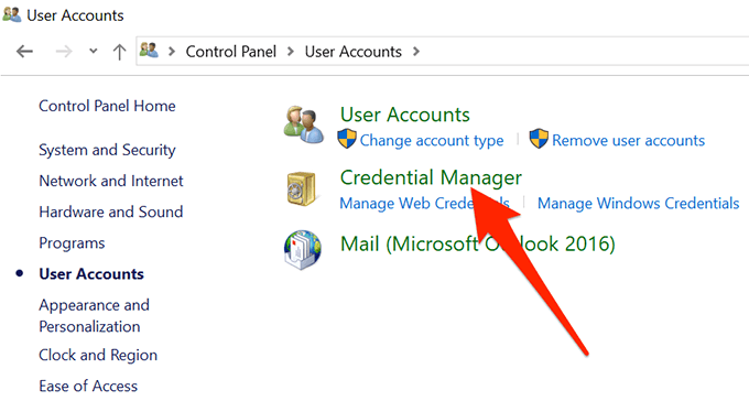 salvataggio account in Windows Vista