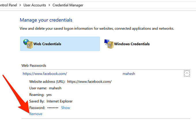 mot de passe stocké concernant Windows Vista