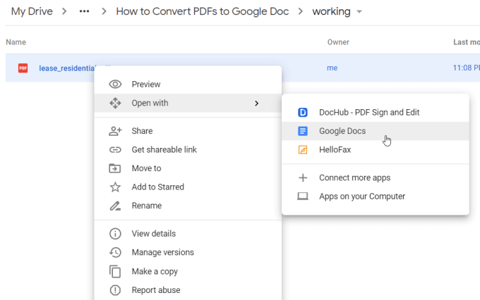 Quickly Convert a PDF To Google Doc Format image 2