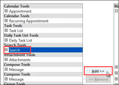 Permanently Add Search Tab image 5