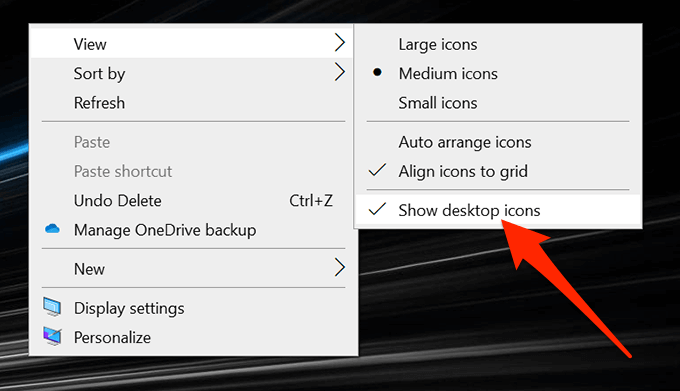 Ensure The Desktop Icons Aren’t Disabled image