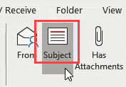 Search Outlook By Subject image