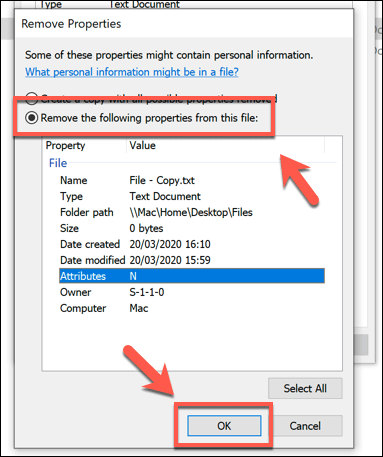 Removing File Attributes Using Windows File Explorer image 4