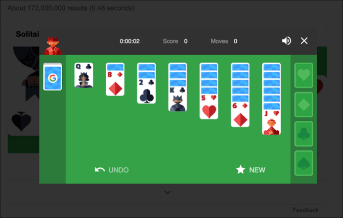 Solitaire (Google Search) image