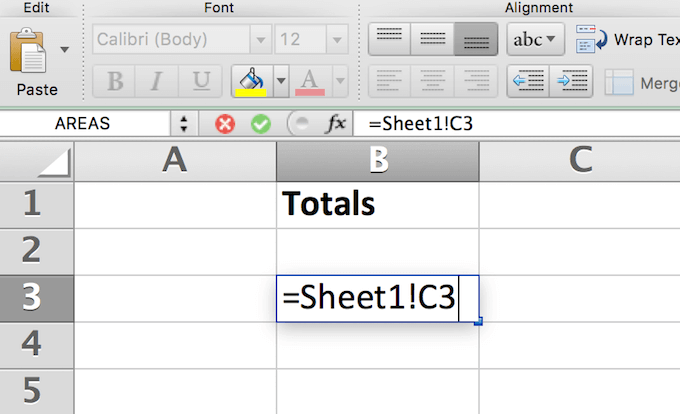 excel for mac sums staying on cell