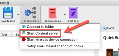 Creating a Network Shared Calibre eBook Library image