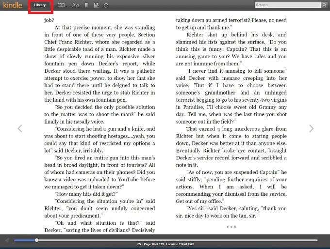 Library-Button - Online Tech Tips How To Use The Amazon Cloud Reader App image 5 - Library-Button