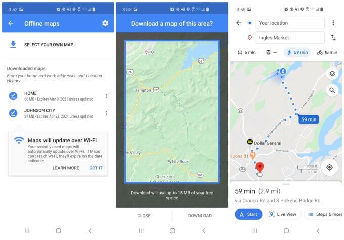 gmaps-walking - Online Tech Tips Samsung Gear S3 and Google Maps for Walking or Hiking image - gmaps-walking