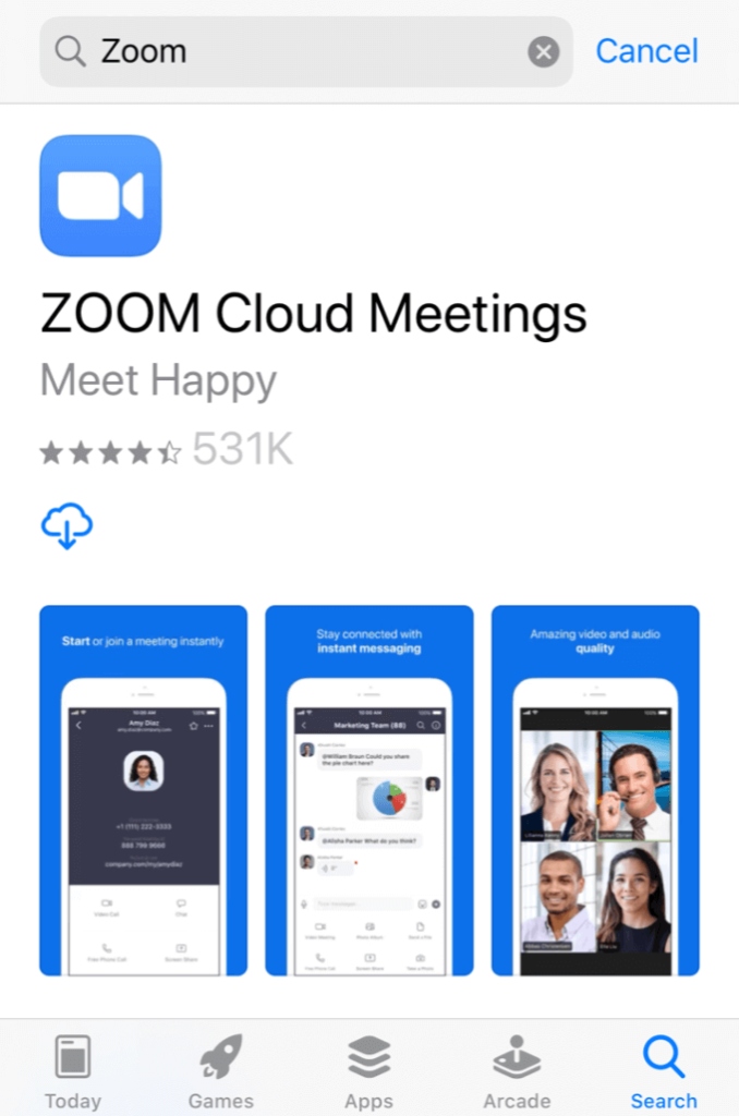 ios zoom app