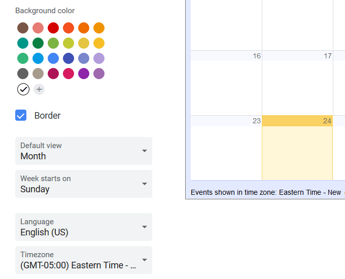 Customize Google Calendar Settings image 4