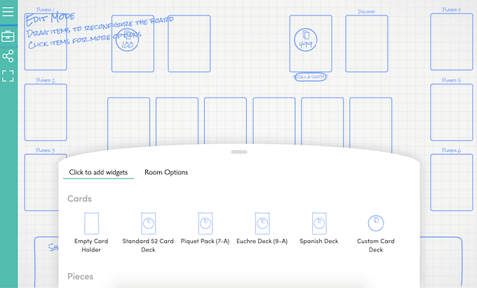 Playcards.io interface for playing Cards Against Humanity