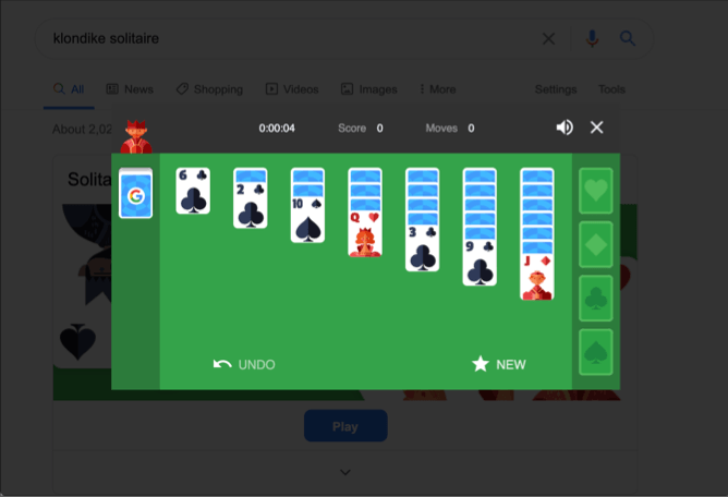 Bored? Googling Solitaire Lets You Play
