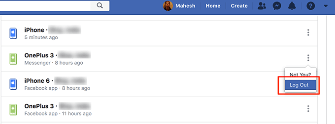 Log Out Of Facebook Messenger Using The Facebook Desktop Version image 3