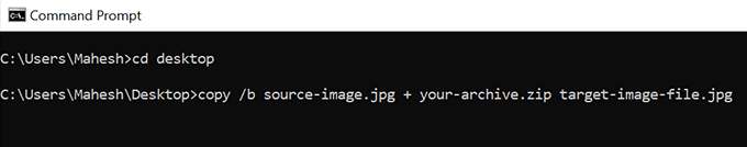 Use Command Prompt To Hide Files In a JPG Picture (Windows) image 4