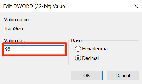Edit a Registry Key To Change The Windows Desktop Icon Size image 5