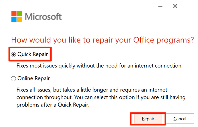 Repair The Microsoft Office Suite image 9