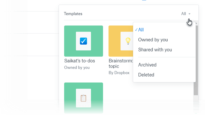 How To Choose Pre-Designed Paper Templates In Dropbox image 3