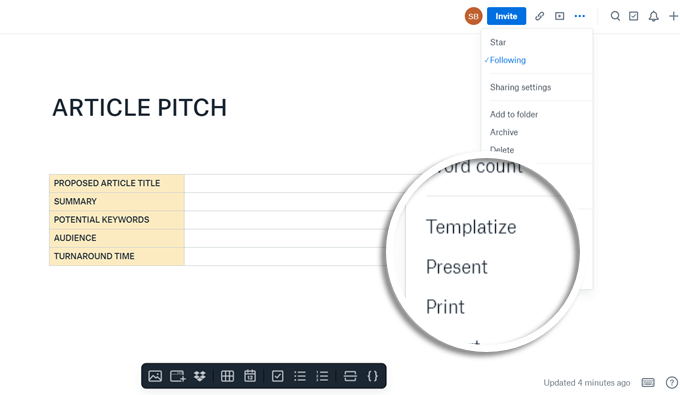 Dropbox-Paper-Templatize - Online Tech Tips How To Make Your Own Template From a Blank Document image - Dropbox-Paper-Templatize