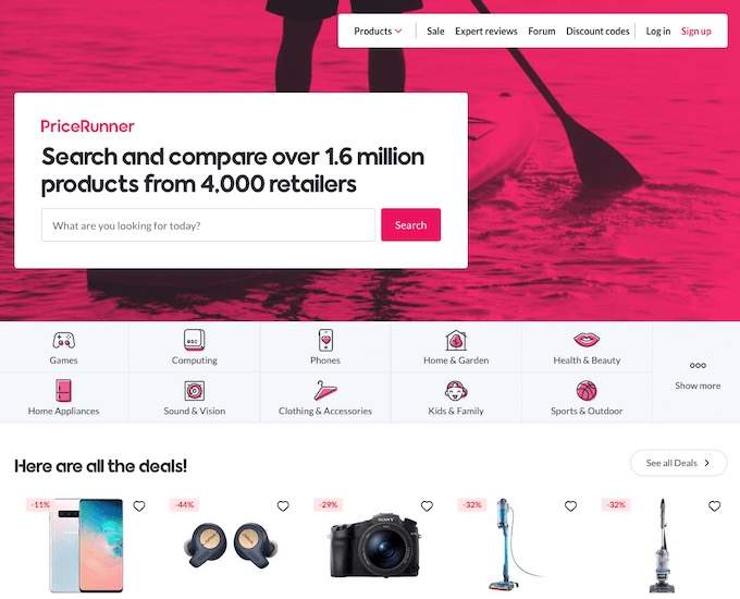 PriceRunner-website - Online Tech Tips For International Users image