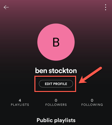 Spotify-Mobile-Profile-Edit - Online Tech Tips How To Change Spotify Display Name On Android, iPhone or iPad image 3 - Spotify-Mobile-Profile-Edit