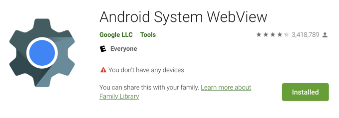 Installing Different Android System WebView Release Tracks image