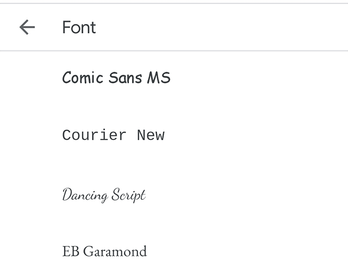 Use Additional Fonts In Google Docs For Mobile image 4