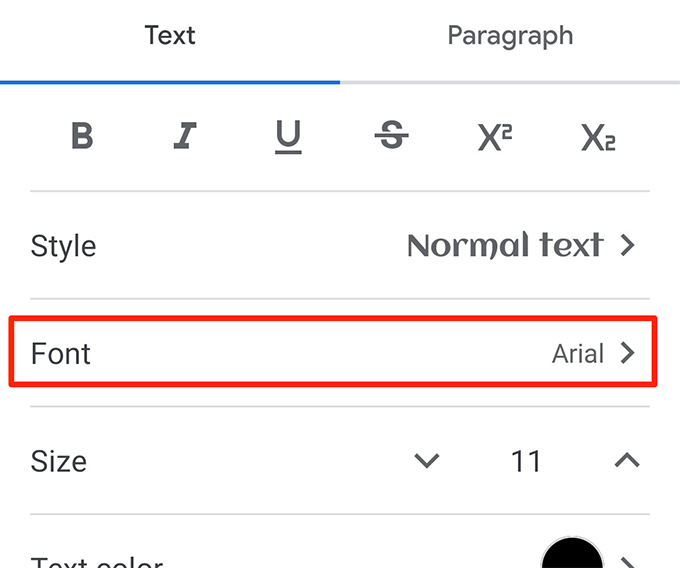 Use Additional Fonts In Google Docs For Mobile image 3