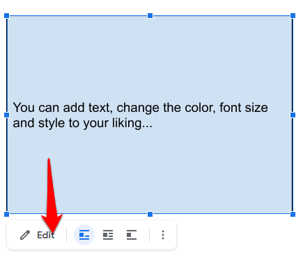 how to insert text box into image in google doc