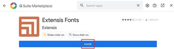 extensis fonts google slides not there