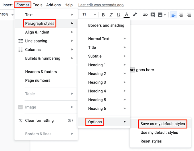 Set a Newly Added Font Default In Google Docs image 3