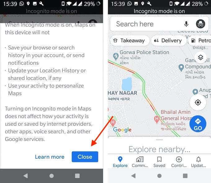 How To Turn on Google Maps Incognito Mode image 2