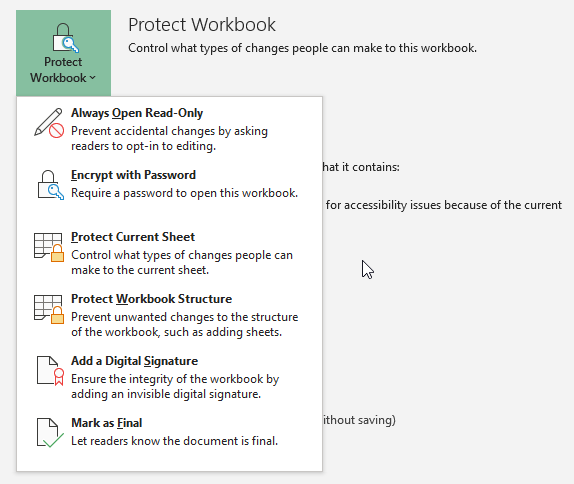 Password Protect An Excel Sheet Using Integrated Tool image 3