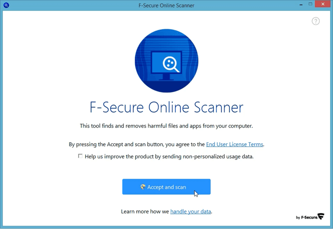F-Secure Free Online Scanner image