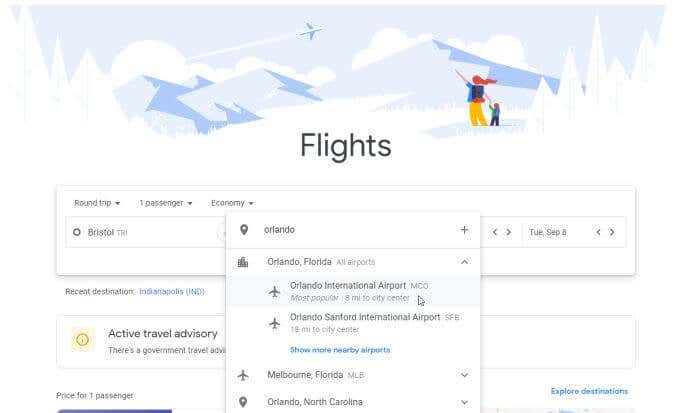 Google Flights Search image 2